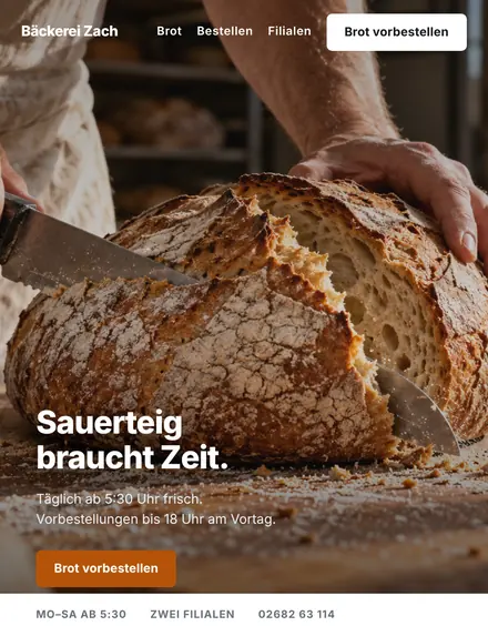 Entwurf für eine Bäckerei