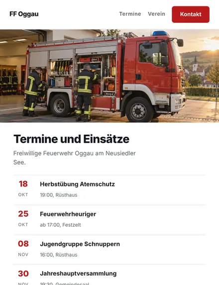 Entwurf für eine Feuerwehr