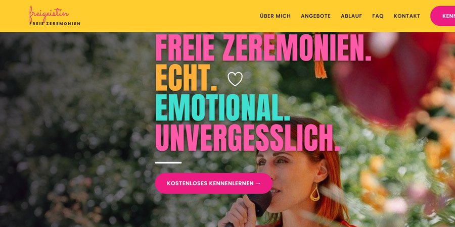 Website von freigeistin – freie Zeremonien